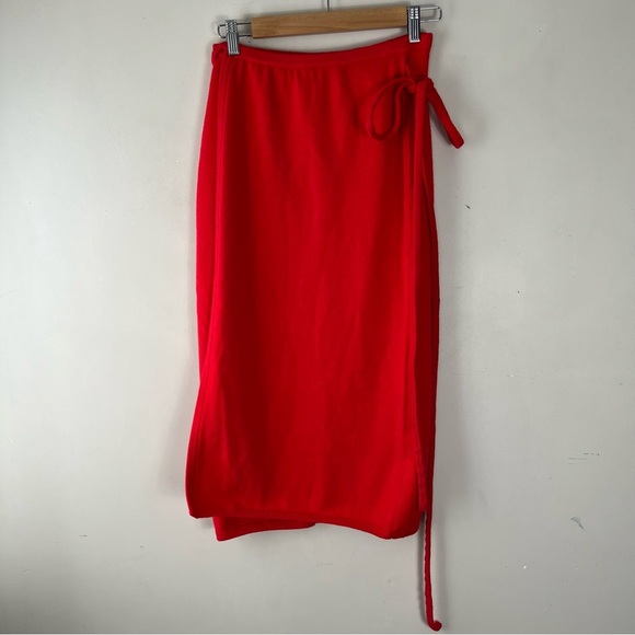 For Love And Lemons Brady Midi Skirt Red Size Small NEW NWT Wrap - Picture 12 of 14